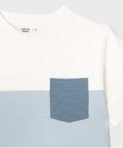 Tee-shirt manches courtes bicolore garçon[MISSING]